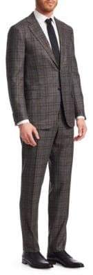 Isaia Wool Plaid Suit