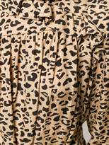 Thumbnail for your product : Baum und Pferdgarten frill trimmed leopard print dress