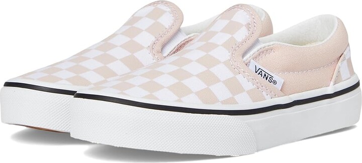 Vans Kids Classic Slip-On (Little Kid) Kids Shoes Color Theory Checkerboard Sepia Rose : 2.5 Little Kid M, Canvas