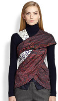Thumbnail for your product : Prabal Gurung Mixed-Print Draped Sleeveless Blouse