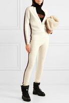 Thumbnail for your product : Bella Freud Futuristic Metallic Striped Merino Wool-blend Jumpsuit - White - x small