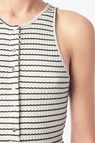 Thumbnail for your product : 7 For All Mankind Ribbed Henley Tank In Cream And Black