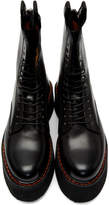 Thumbnail for your product : R 13 Black Double Stack Platform Lace-Up Boots