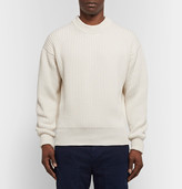 Thumbnail for your product : Connolly - Ribbed Cashmere and Silk-Blend Sweater