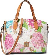 Thumbnail for your product : Dooney & Bourke Hydrangea Monogram Celeste Satchel (Cream) Handbags