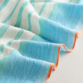 Thumbnail for your product : Cost Plus World Market White and Aqua Stripe Scarf with Tassels