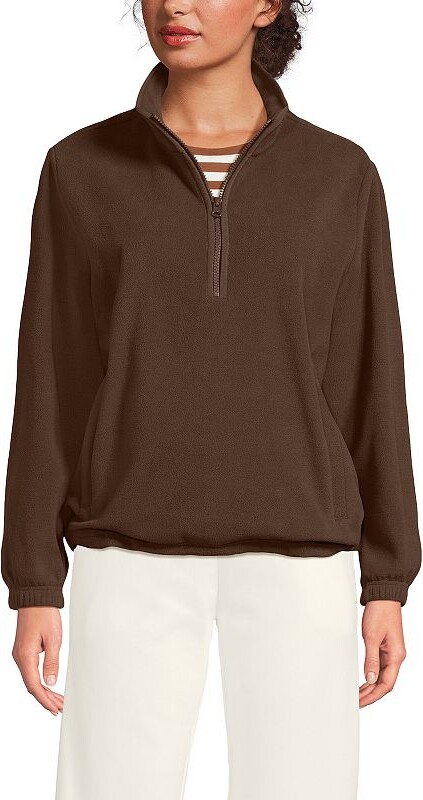 Lands' End Women's Anyweather RainDefense Fleece Quarter Zip Pullover