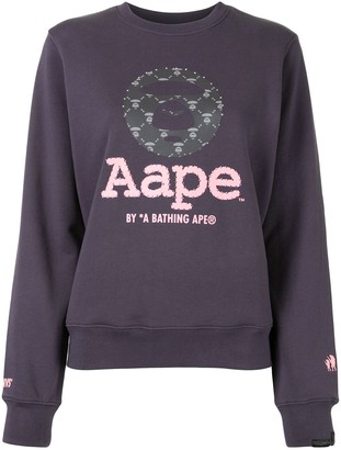 AAPE BY *A BATHING APE® Sequin Logo Chest Sweatshirt
