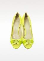 Thumbnail for your product : Versace Neon Yellow Leather Platform Pump