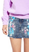 Thumbnail for your product : Topshop Women's Moto Splatter Paint Denim Miniskirt