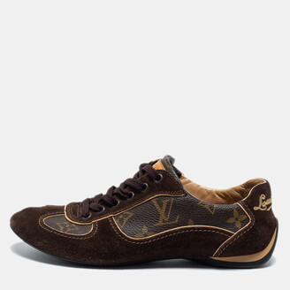 Louis Vuitton Men's 7 US Brown Suede Monogram Energie Sneaker Full