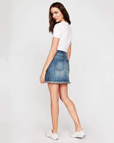 Thumbnail for your product : Express High Waisted Striped Denim Mini Skirt