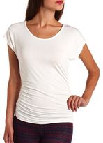 Thumbnail for your product : Charlotte Russe Ruched Strappy-Back Dolman Tee