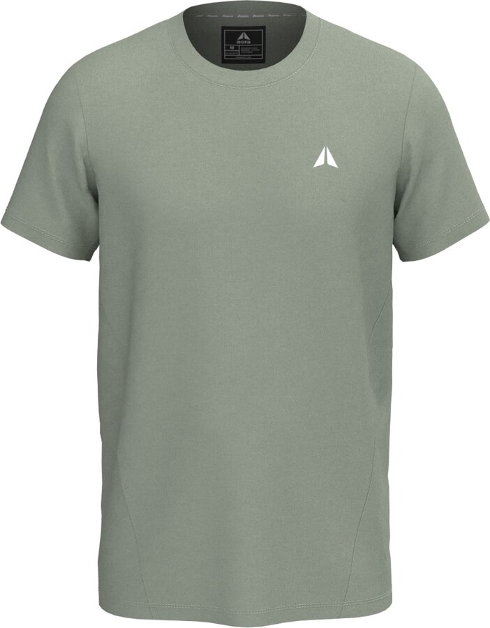 Aora Athletics Green Basic Training Performance T-Shirt With Breathable Soft Lightweight Fabric For Gym, Running, And Everyday Wear