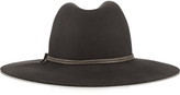 Thumbnail for your product : Rag and Bone 3856 Rag & bone Leather-trimmed wool-felt fedora