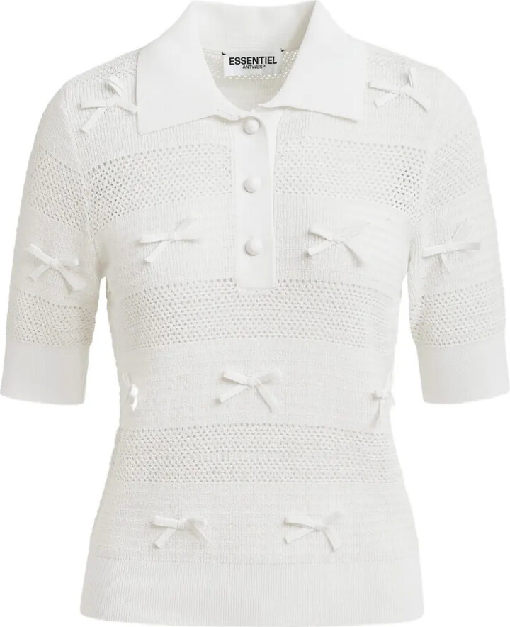 Essentiel Antwerp Bow-Embellishment Polo Top
