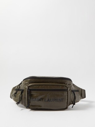waist bags and bumbags Mens Bags Belt Bags Saint Laurent Logo-print Belt Bag in Green for Men 