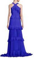 Thumbnail for your product : Prabal Gurung Tiered Ruffled Silk Chiffon Gown