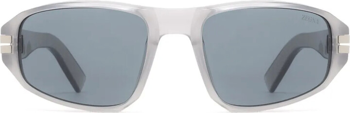 Ermenegildo Zegna Oval-Frame Sunglasses