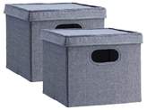 Thumbnail for your product : Pottery Barn Teen Closet Sweater Bins WIth Lid, Set of 2, Chambray
