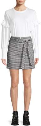 Robert Rodriguez Lexy Mini Check A-Line Skirt