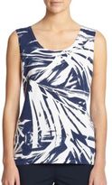 Thumbnail for your product : Lafayette 148 New York Silk & Cotton Printed Tank