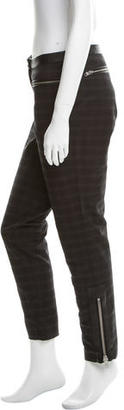 Elizabeth and James leather-Trimmed Tartan Printed Pants w/ Tags