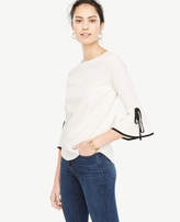 Thumbnail for your product : Ann Taylor Petite Tie Flare Sleeve Top