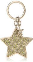 Thumbnail for your product : Jimmy Choo Stellina Gold Lamé Glitter Fabric and Metal Star Key Chain