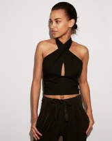 Thumbnail for your product : Express Cross Front Halter Neck Crop Top