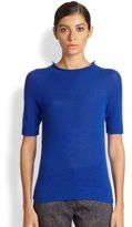 Thumbnail for your product : Piazza Sempione Short-Sleeve Cashmere Sweater