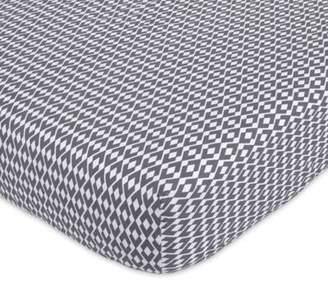 Petunia Pickle Bottom Southwest Skies Fitted Crib Sheet in Grey/White