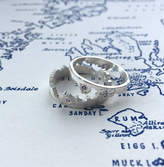Thumbnail for your product : Hannah Louise Lamb Multi Gemstone Personalised Silver Coastline Ring