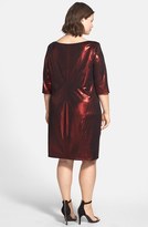 Thumbnail for your product : ABS by Allen Schwartz Luxury Collection Metallic Jersey Dress (Plus Size)