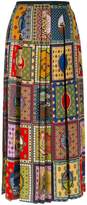 Thumbnail for your product : Gucci scarf patchwork pleated skirt