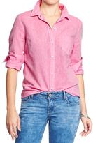 Thumbnail for your product : Old Navy Women's Linen-Blend Shirts