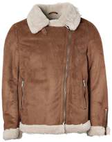 Thumbnail for your product : boohoo Faux Fur Lined Suede Aviator