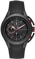 Thumbnail for your product : Armani Exchange Black Dial Black Ip Plated and Black Silicone Strap Mens Watch