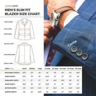 Azaro Uomo Men's Blazer Slim Dress Casual Stretch Suit Sport Jacket Stylish  - ShopStyle