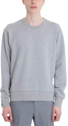 Thom Browne Crewneck Grey Cotton Sweatshirt