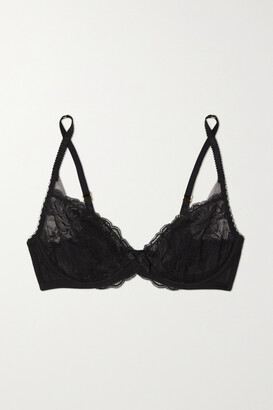 Agent Provocateur - Yara Leavers Lace And Tulle Underwired Soft-cup Bra - Black