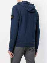 Thumbnail for your product : Stone Island logo patch zipped hoodie