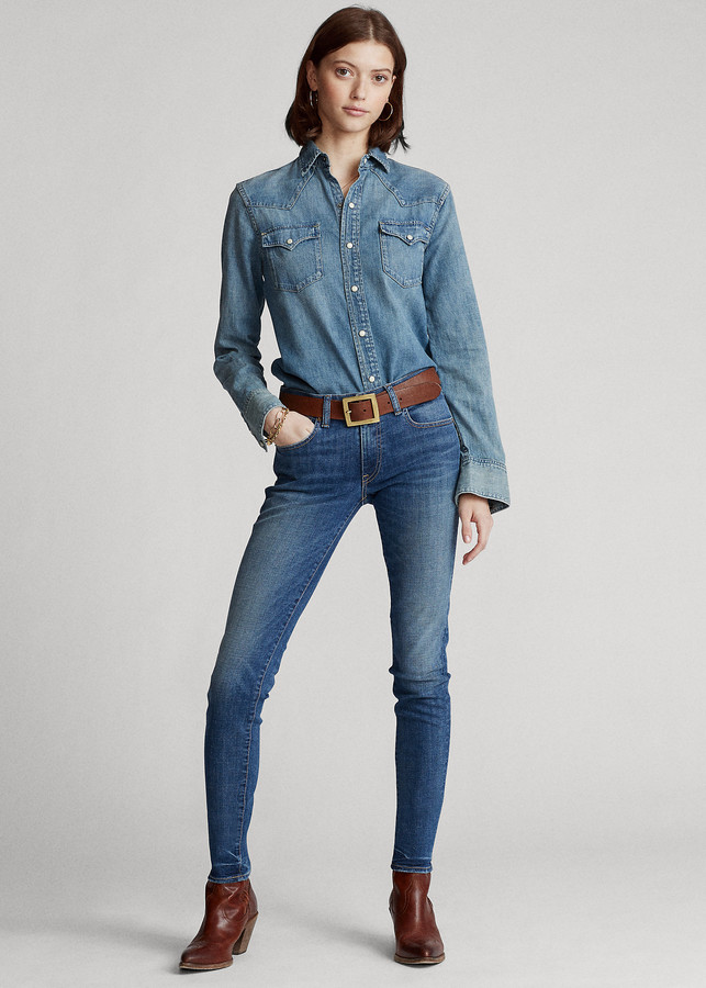 Ralph Lauren Tompkins Skinny Jean with Pony - ShopStyle