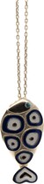 Thumbnail for your product : Ebru Jewelry Gold & Blue Evil Eye Fish Necklace