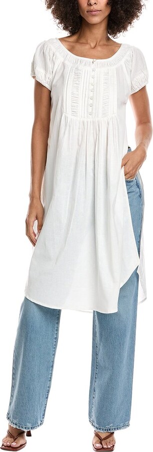 Free People Fayre Linen-Blend Midi Top