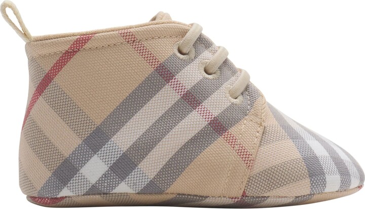Burberry Children Cotton-Blend Check Booties