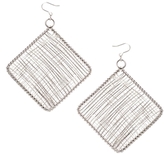 Thumbnail for your product : ASOS Limited Edition Mesh Diamond Shape Earrings - Silver