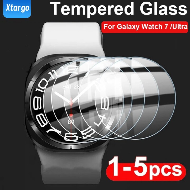 XTargo Tempered Glass for Samsung Galaxy Watch 7 Ultra/Watch 7 FE 40mm 44mm 47mm HD Screen Protector Anti-Scratch Clear Protective Film