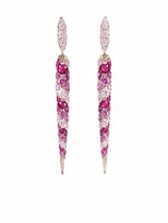 Thumbnail for your product : Boghossian 18kt rose gold Merveilles Icicle sapphire drop earrings