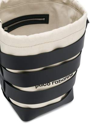 Paco Rabanne striped bucket tote